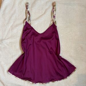 Petra Fashions Magenta Camisole with Floral Straps